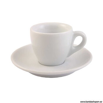 Ancap - Verona Espresso Cup & Saucer - vit kopp med fat för espresso - 75ml