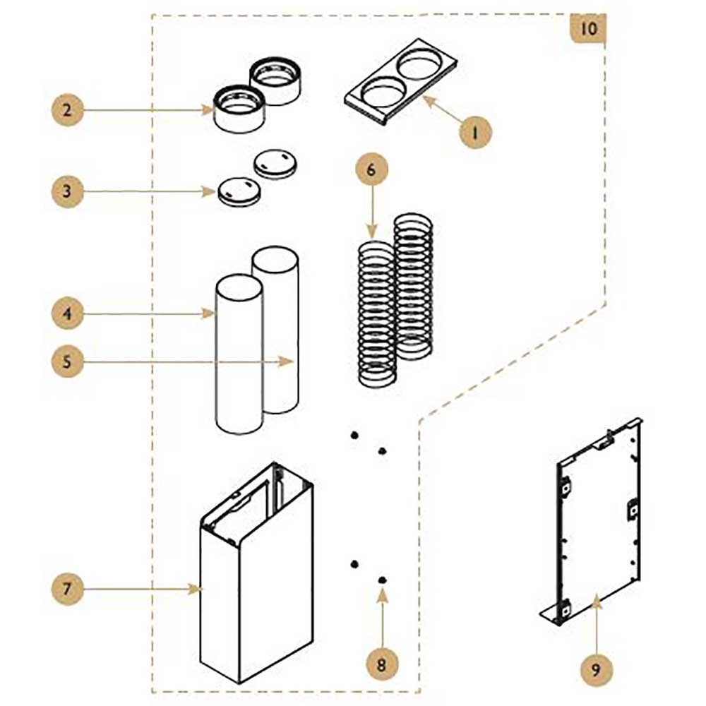 Reservdelar - CQube Evo MF13 - Kopphållare