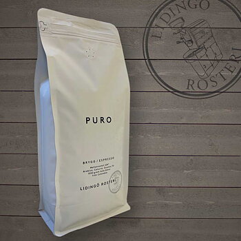 Lidingö Rosteri - Puro - Brygg & Espresso -  Arabica, Caturra, Supremo - Ekologiska (SE-EKO-01) mellanrostade kaffebönor - 1000g