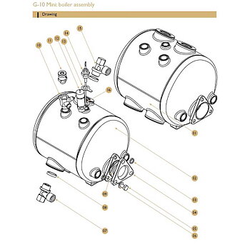 Reservdelar - Expobar - G10 Mini 1GR - Boiler assembly