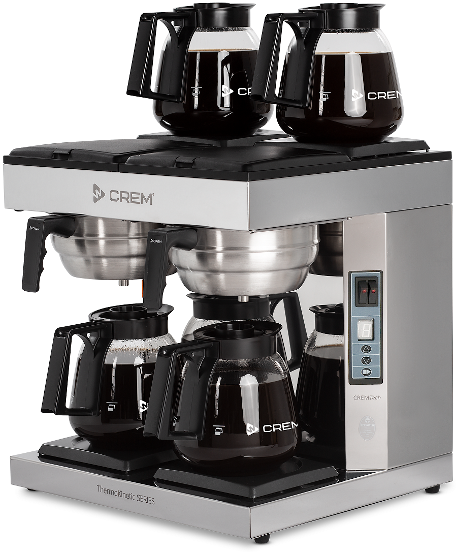 Crem - DA4 Thermokinetic - Klassisk kaffebryggare med fyra värmeplattor - Automatisk vattenpåfyllning - 3