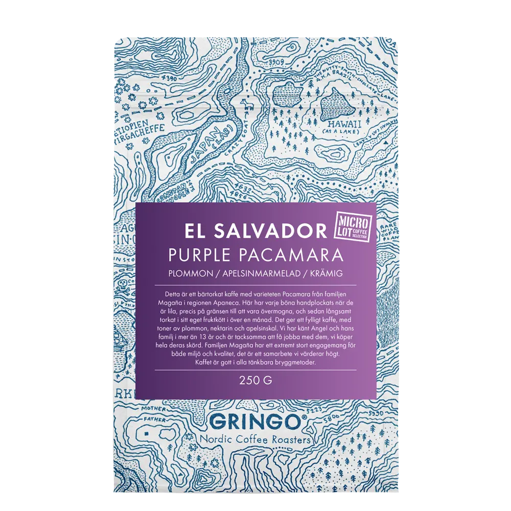 Gringo Nordic - Purple Pacamara - El Salvador - Mellanrostade hela kaffebönor - 250g