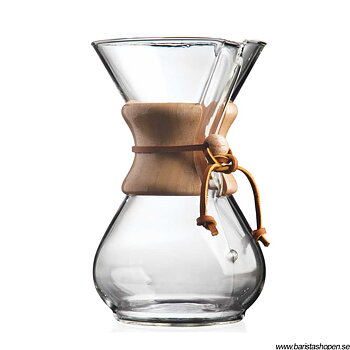 Chemex Classic - 6 koppars kaffebryggare med trähandtag