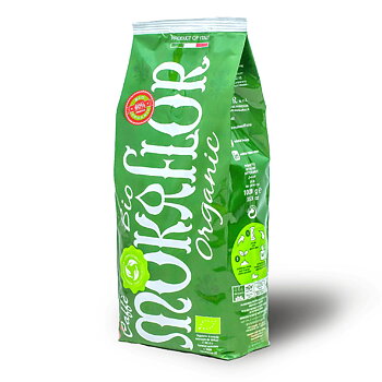 Mokaflor - Bio Organic 60% Arabica 40% Robusta Organic - Mörkrostade hela espressobönor - 1000g