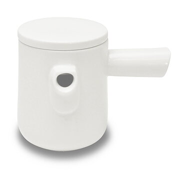 Figgjo - Oslo - Pot - kanna med lock i vit keramik