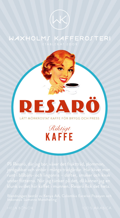 Waxholms Kafferosteri - Resarö - Lätt mörkrostade kaffebönor - 500g - 2