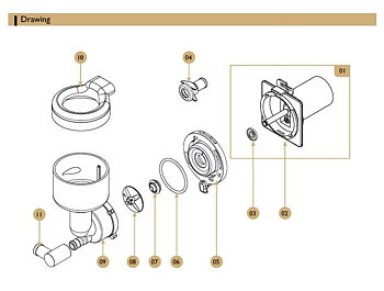 Reservdelar - CQube SF03, SF12, MF04 W, MF13 W, MF04 CO2, MF13 CO2, LF04, LF13, LF04 W, LF13 W, LF04 CO2, LF13 CO2 - Mixing system