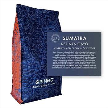 Gringo Nordic - Sumatra Ketiara Gayo Organic - Indonesien - Ljusrostade hela kaffebönor - 5kg STOR PÅSE