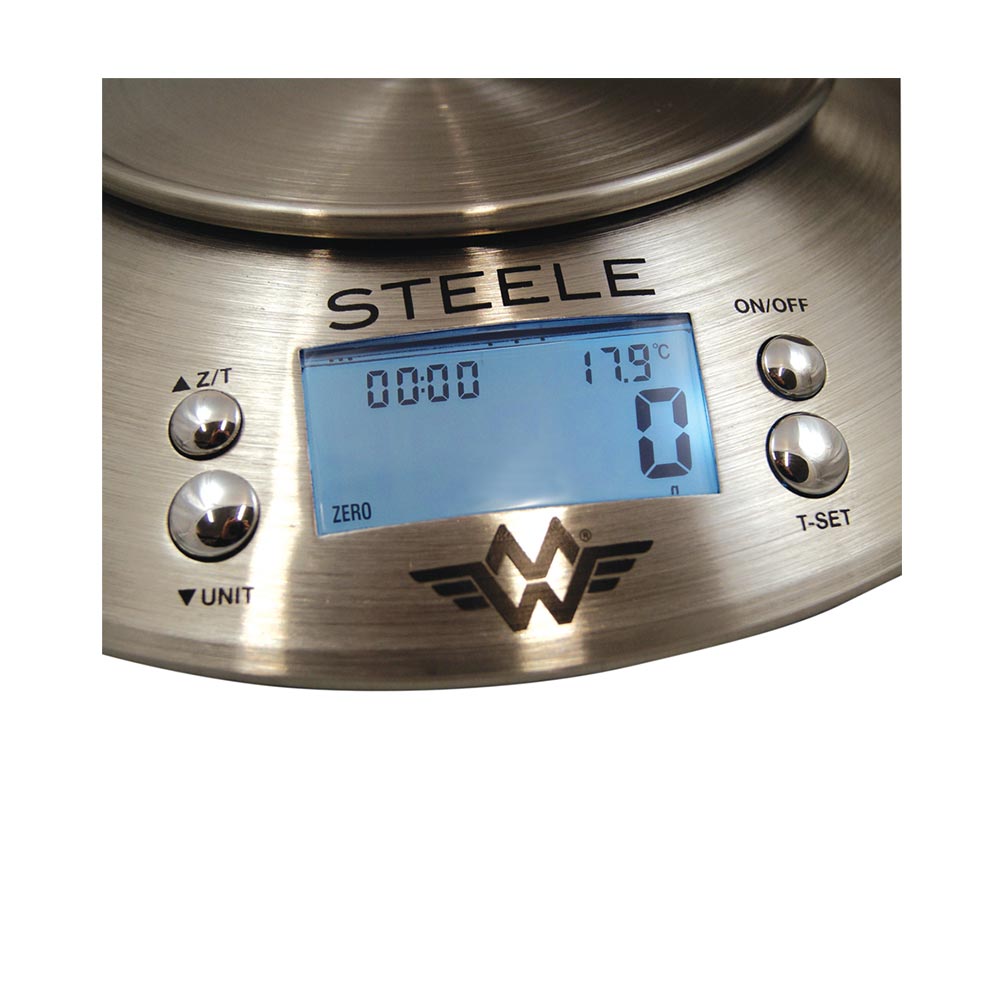MyWeigh - Steele - Digital våg med termometer och timer - 1g till 5000g - 3