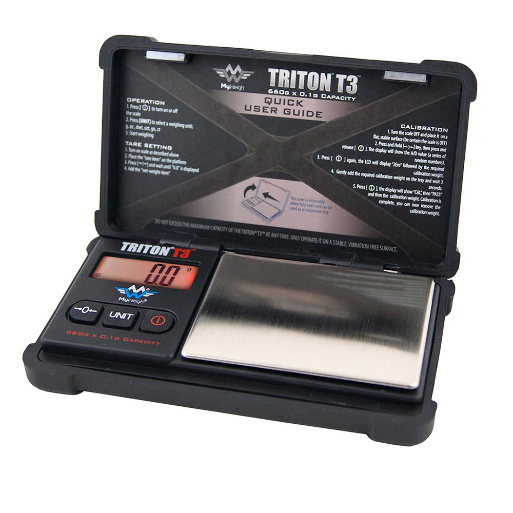 MyWeigh - TritonT3-660 - Stöttålig våg i smart förpackning - 0,1g-660g - 2