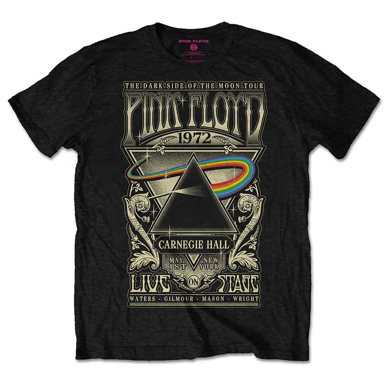 PINK FLOYD - T-SHIRT, CARNEGIE HALL POSTER