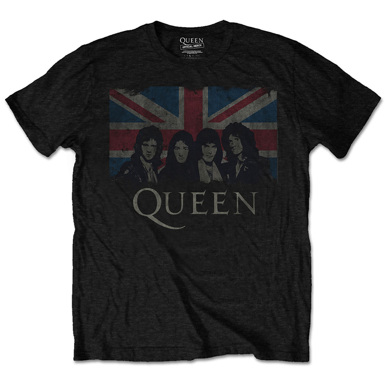 QUEEN - T-SHIRT, VINTAGE UNION JACK