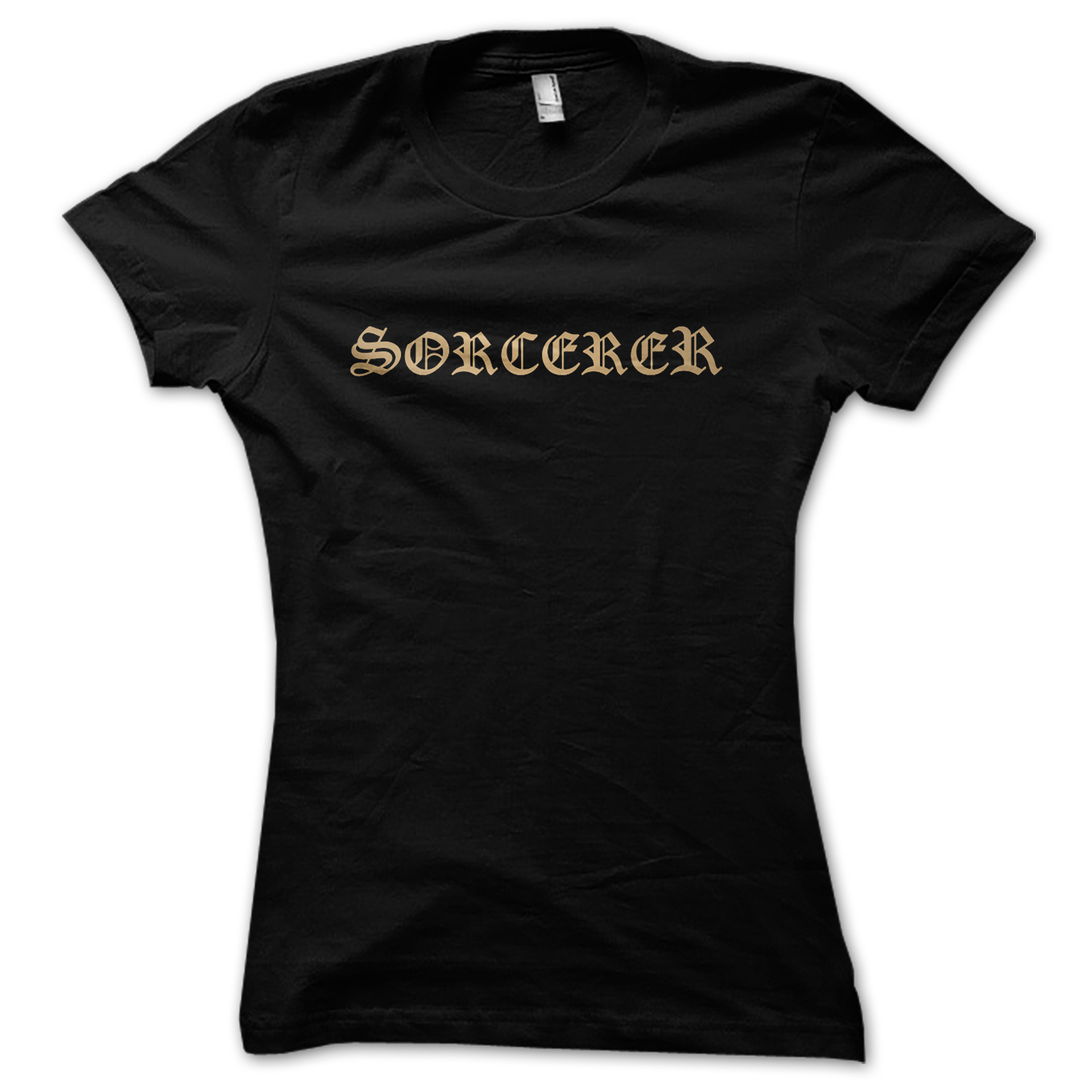 Sorcerer - Girlie, Gold Logo