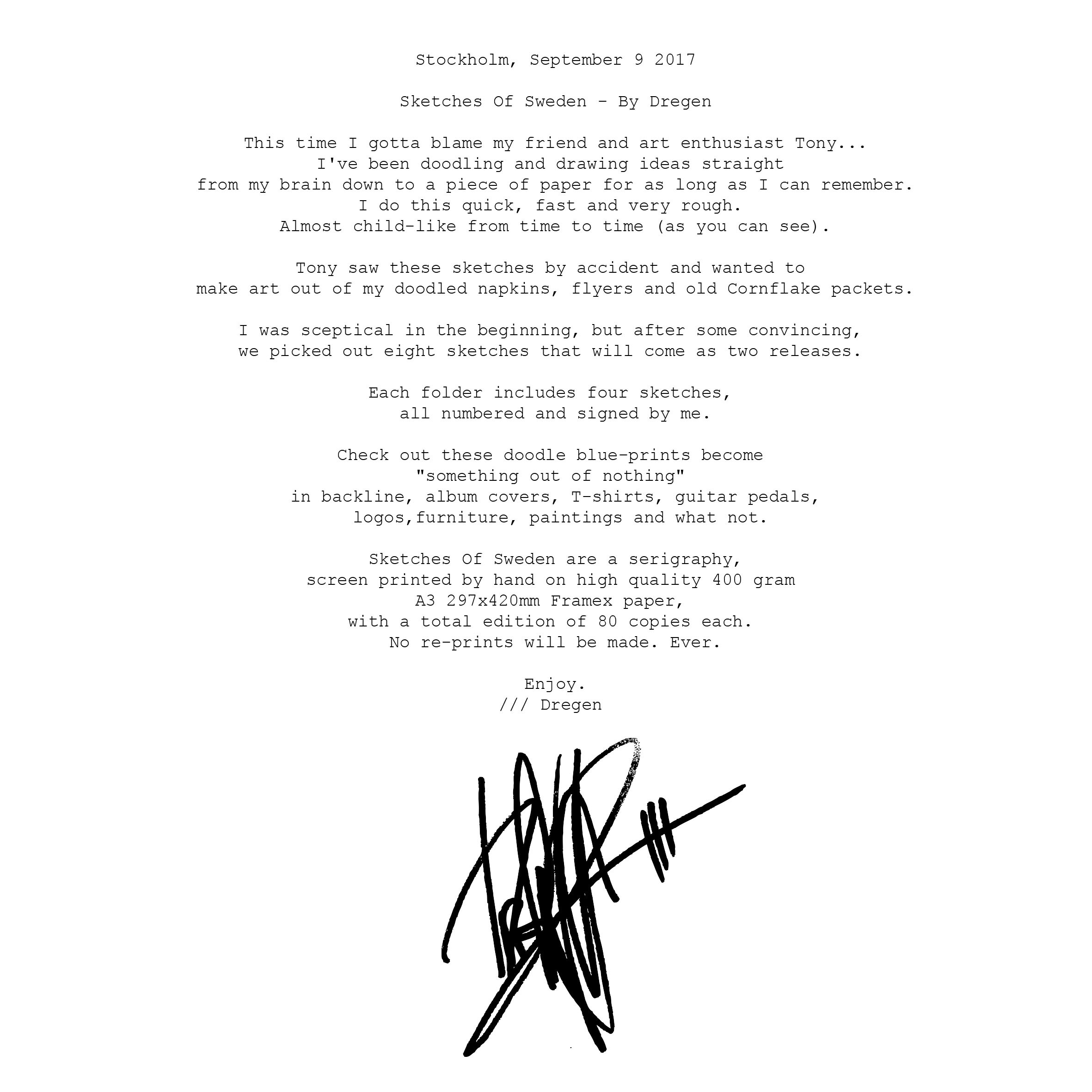 DREGEN - SKETCHES OF SWEDEN (FOLDER 1 OF 2) - 7