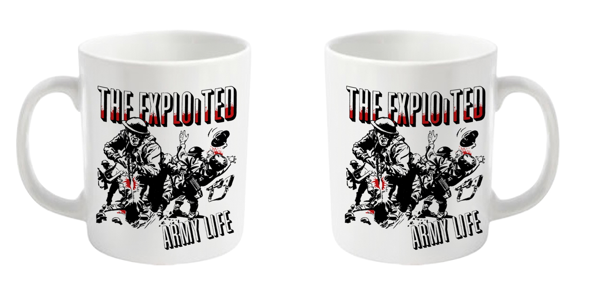 EXPLOITED, THE, MUG, ARMY LIFE (WHITE)