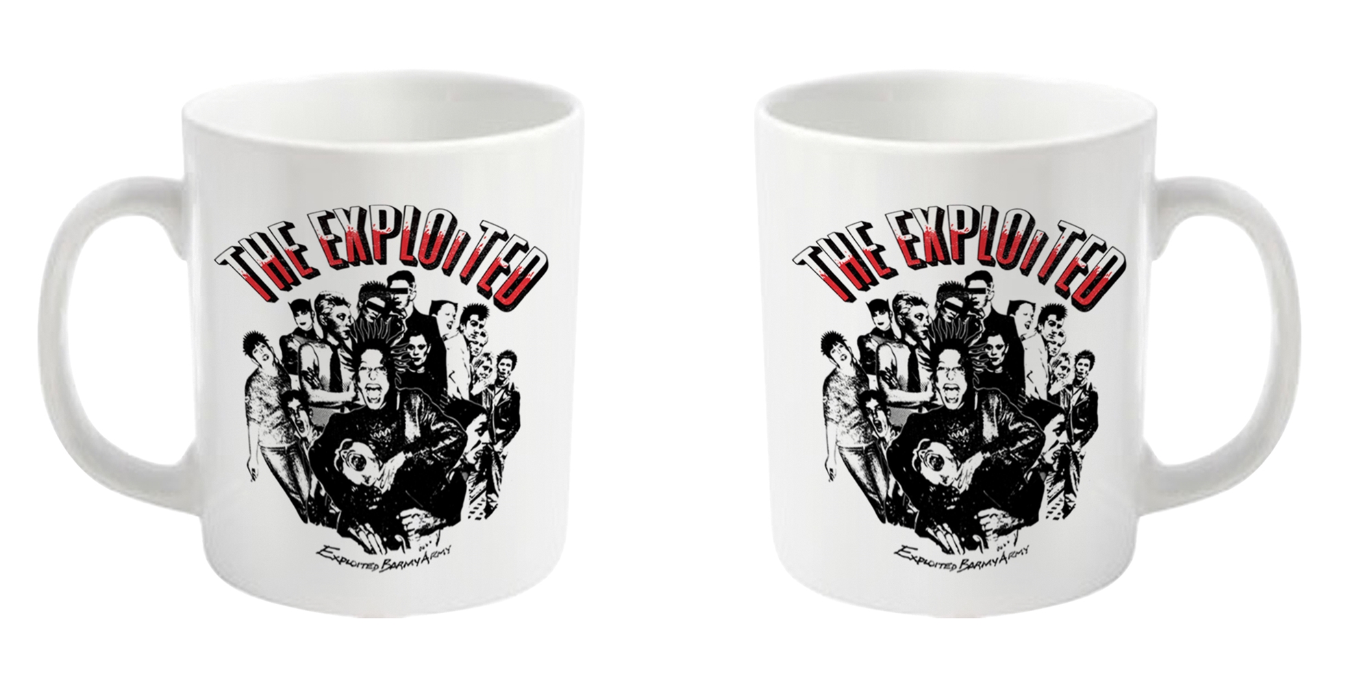 EXPLOITED, THE, MUG, BARMY ARMY (WHITE)