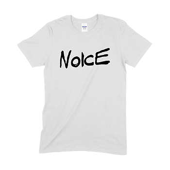 NOICE - T-SHIRT, LOGO (WHITE)