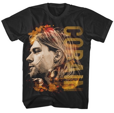 KURT COBAIN - T-SHIRT, COLOURED SIDE VIEW