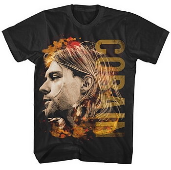 KURT COBAIN - T-SHIRT, COLOURED SIDE VIEW