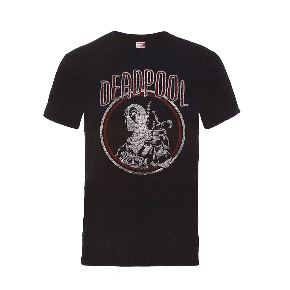 MARVEL DEADPOOL - T-SHIRT, DEADPOOL VINTAGE CIRCLE