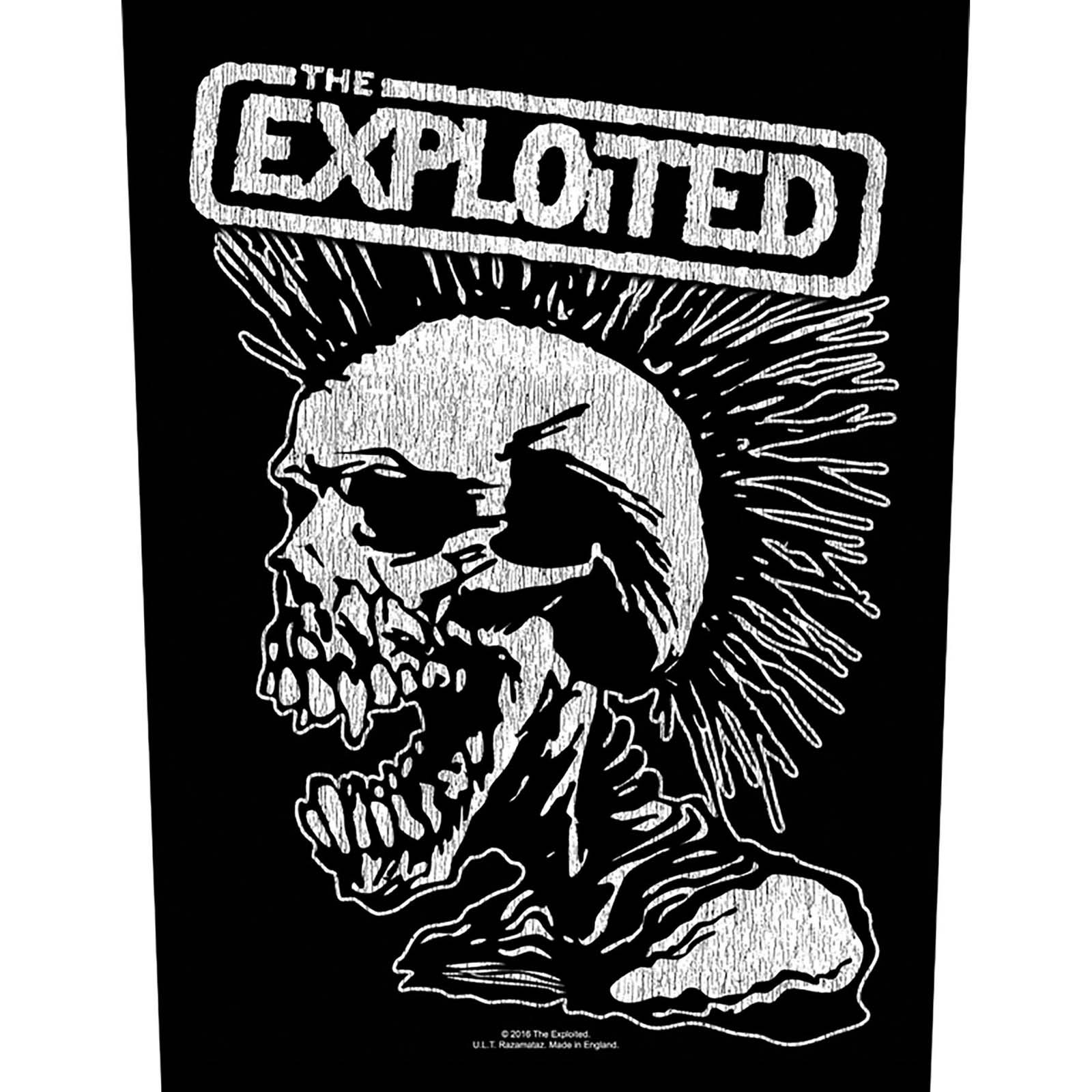 EXPLOITED, THE - BACK PATCH, VINTAGE SKULL - 2