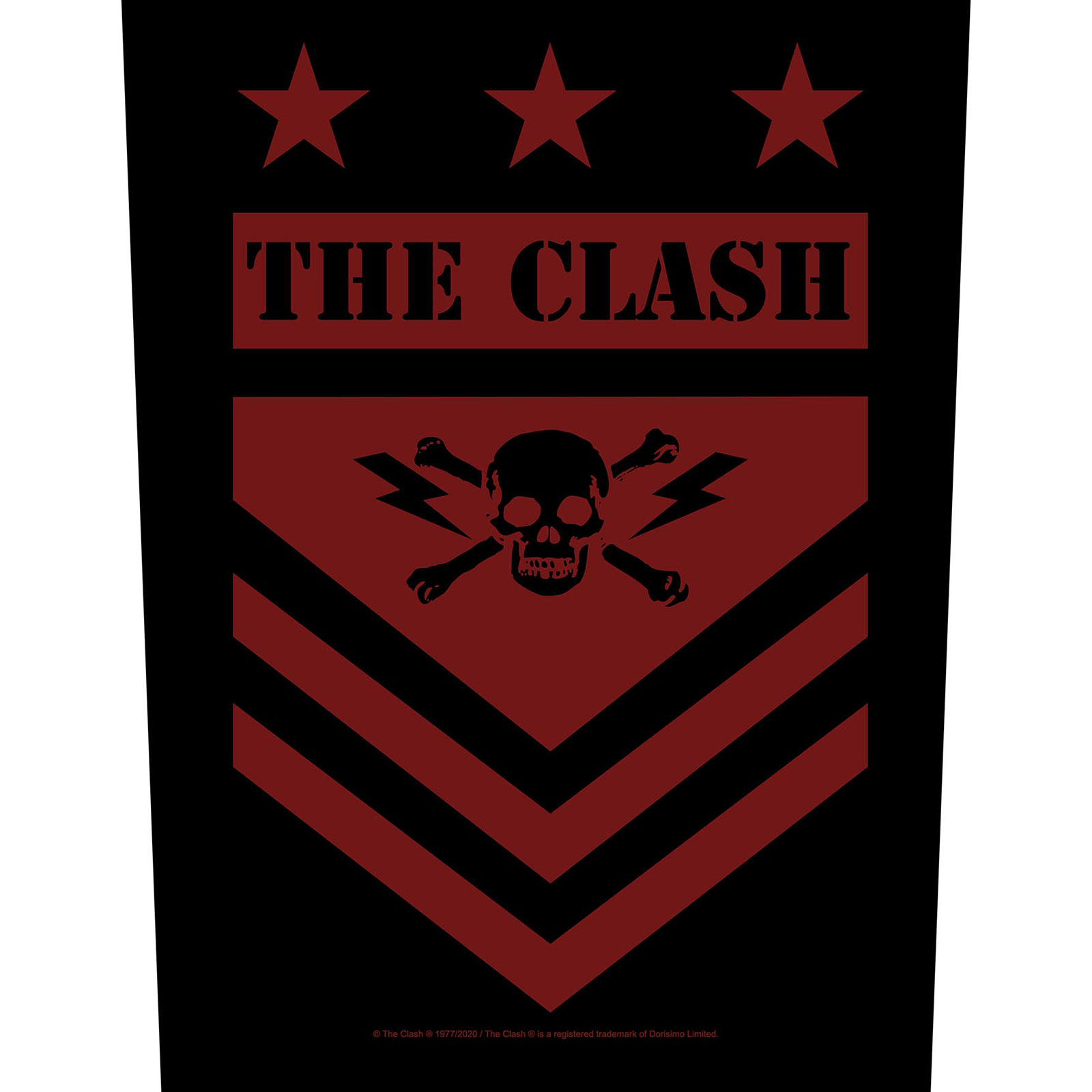 CLASH, THE - BACK PATCH, MILITARY SHIELD - 2