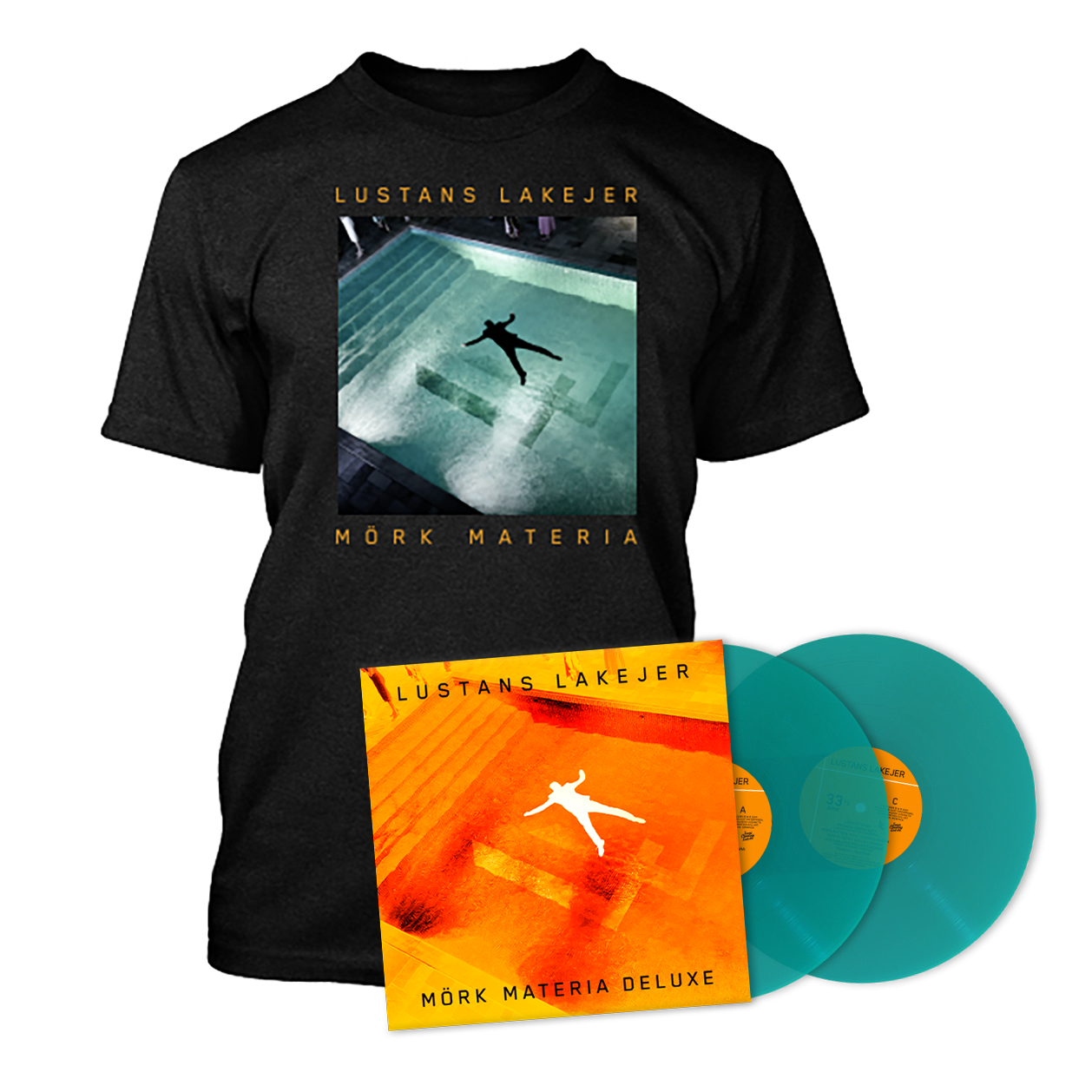LUSTANS LAKEJER - MÖRK MATERIA DELUXE (2-LP VINYL) + T-SHIRT BUNDLE