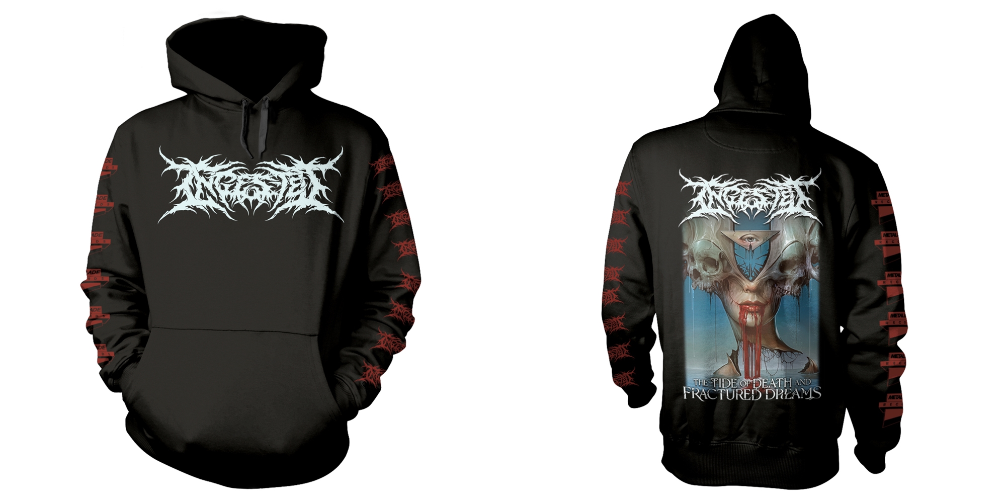 INGESTED - HOODIE, THE TIDE OF DEATH AND FRACTURED DREAMS