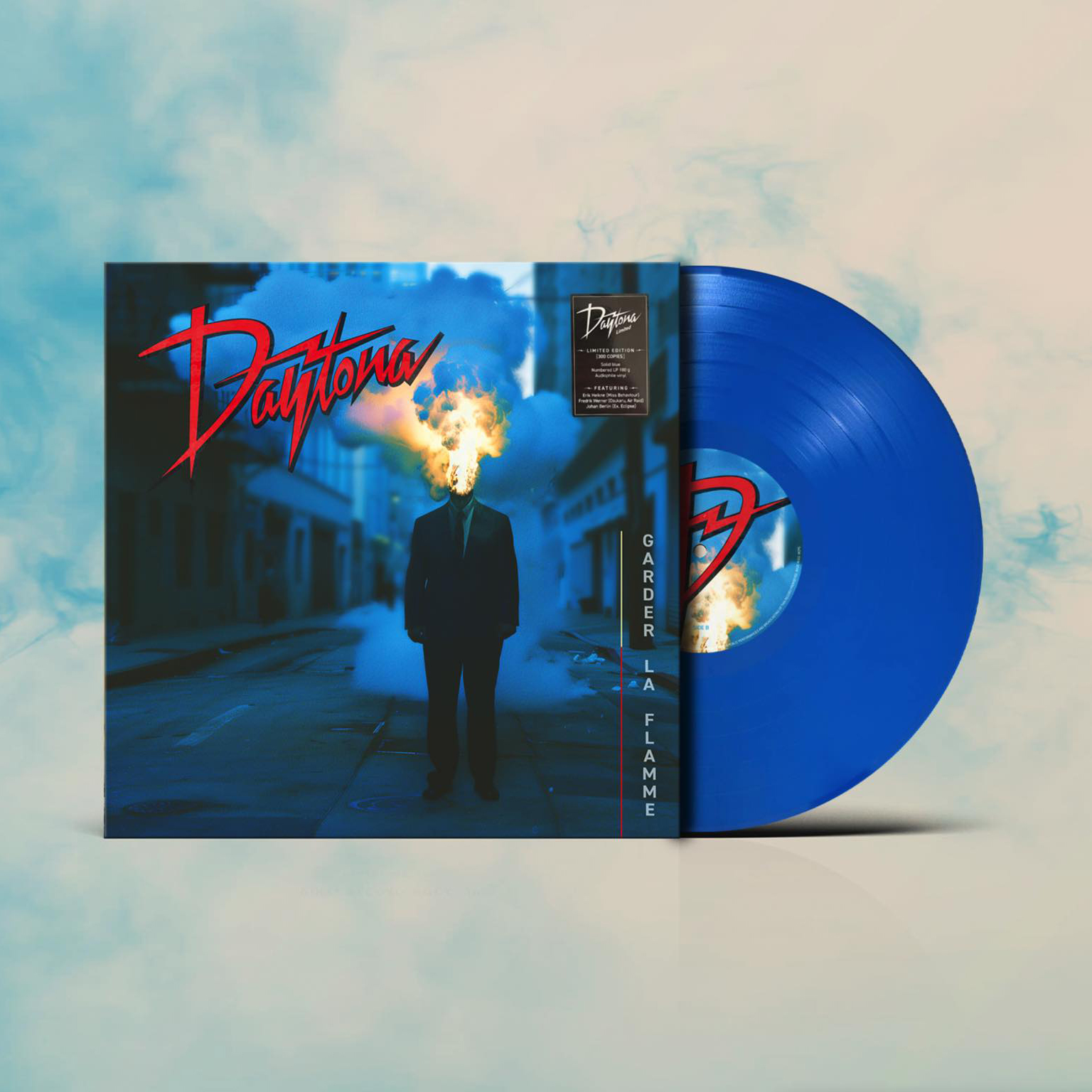 DAYTONA - GARDER LA FLAMME - BUNDLE (BLUE VINYL LP + T-SHIRT) SIGNED! - 2