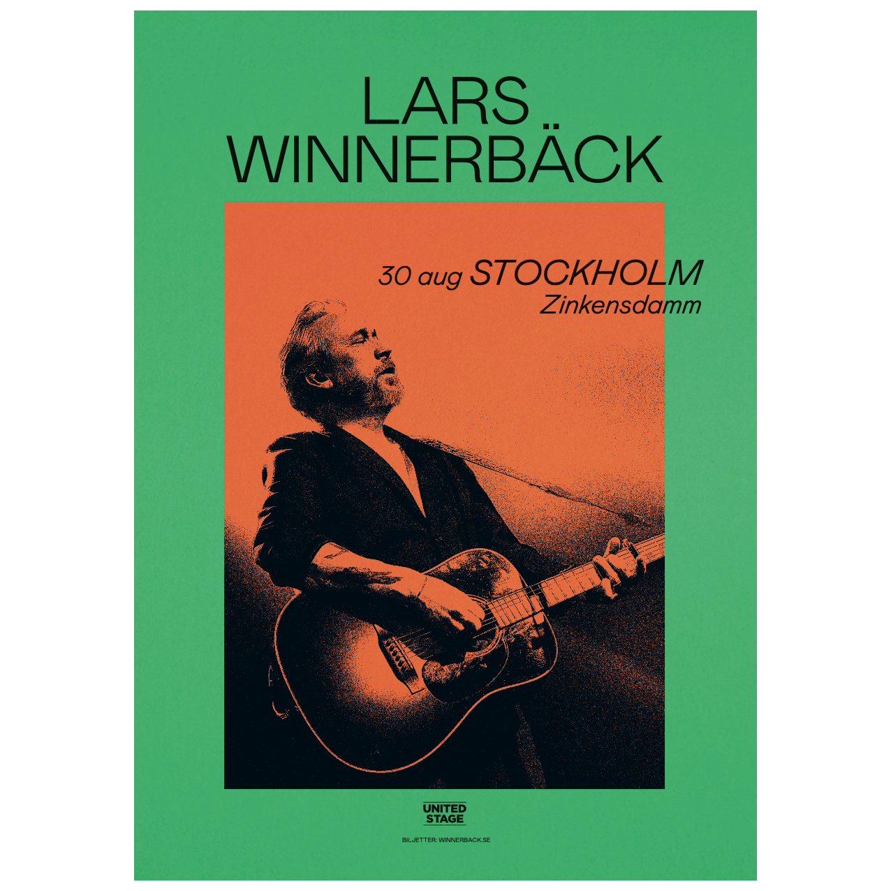 LARS WINNERBÄCK - POSTER, ZINKENSDAMM 2024, FRAKTFRI