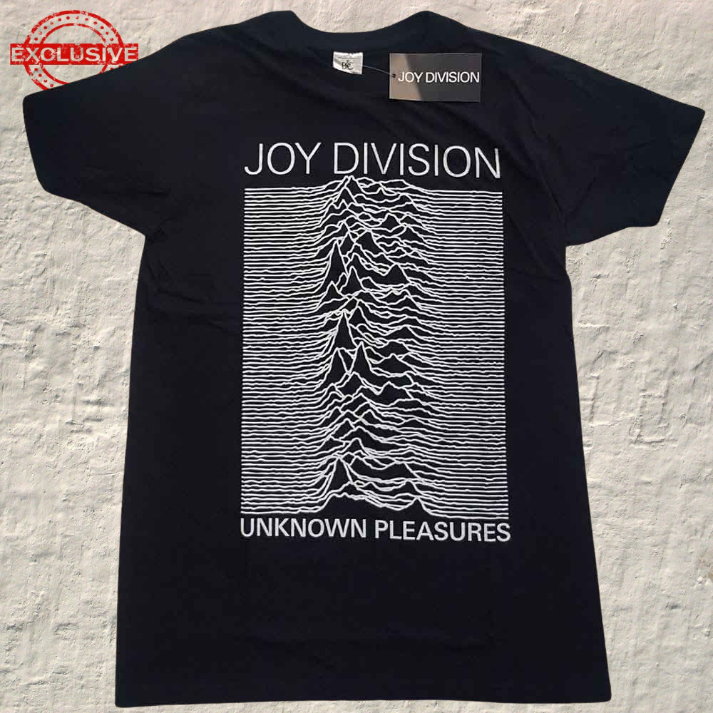 JOY DIVISION - T-SHIRT, UNKNOWN PLEASURES WHITE ON BLACK