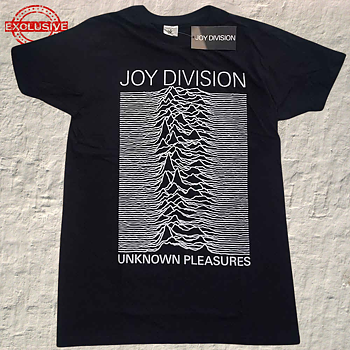 JOY DIVISION - T-SHIRT, UNKNOWN PLEASURES WHITE ON BLACK