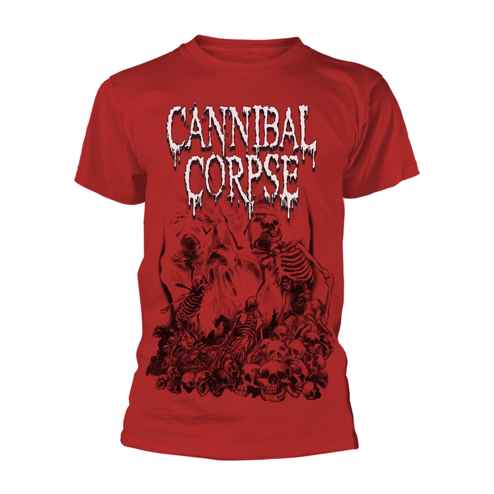 CANNIBAL CORPSE - T-SHIRT, PILE OF SKULLS 2018 (RED)