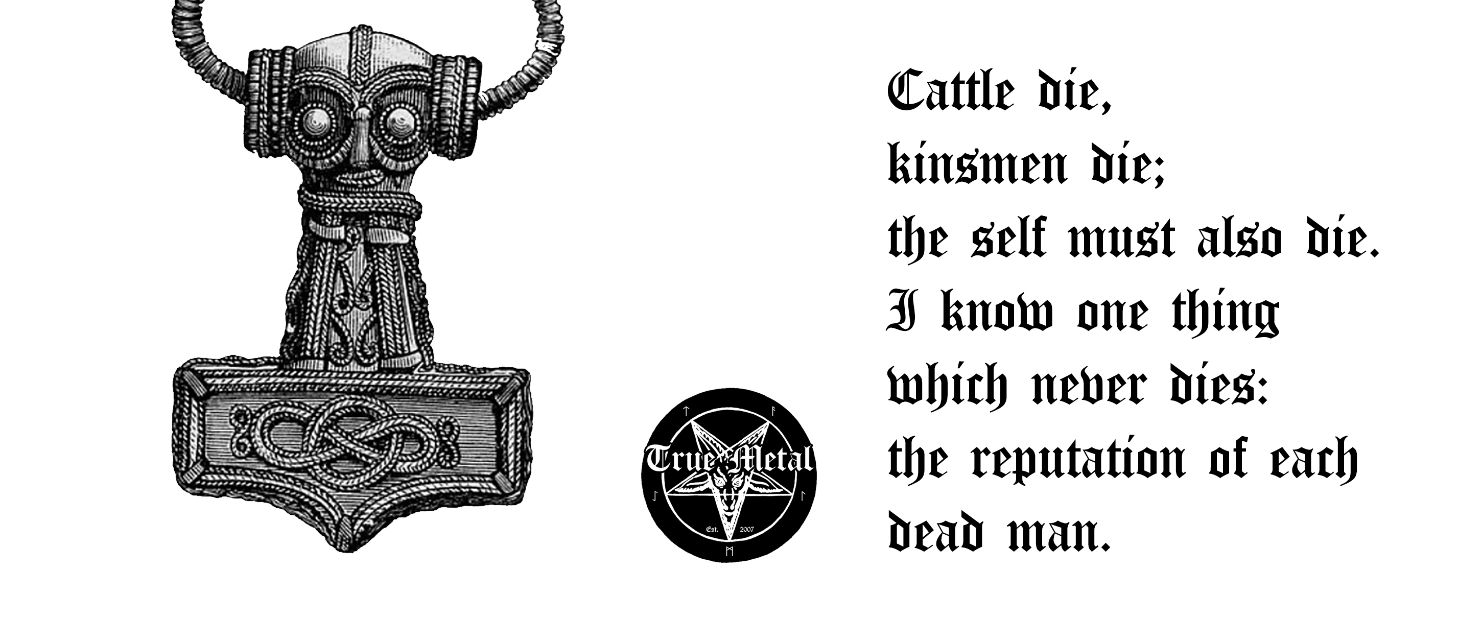 True Metal Brand - Mug, Thor’s Hammer - Havamal (2-pack) - 2