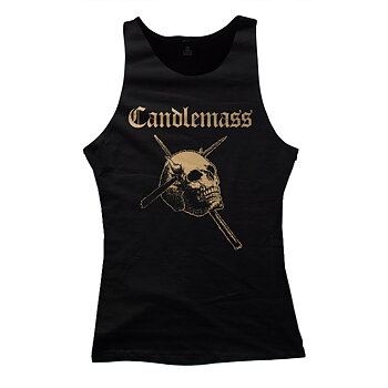 Candlemass - Gold Skull Girlie Top