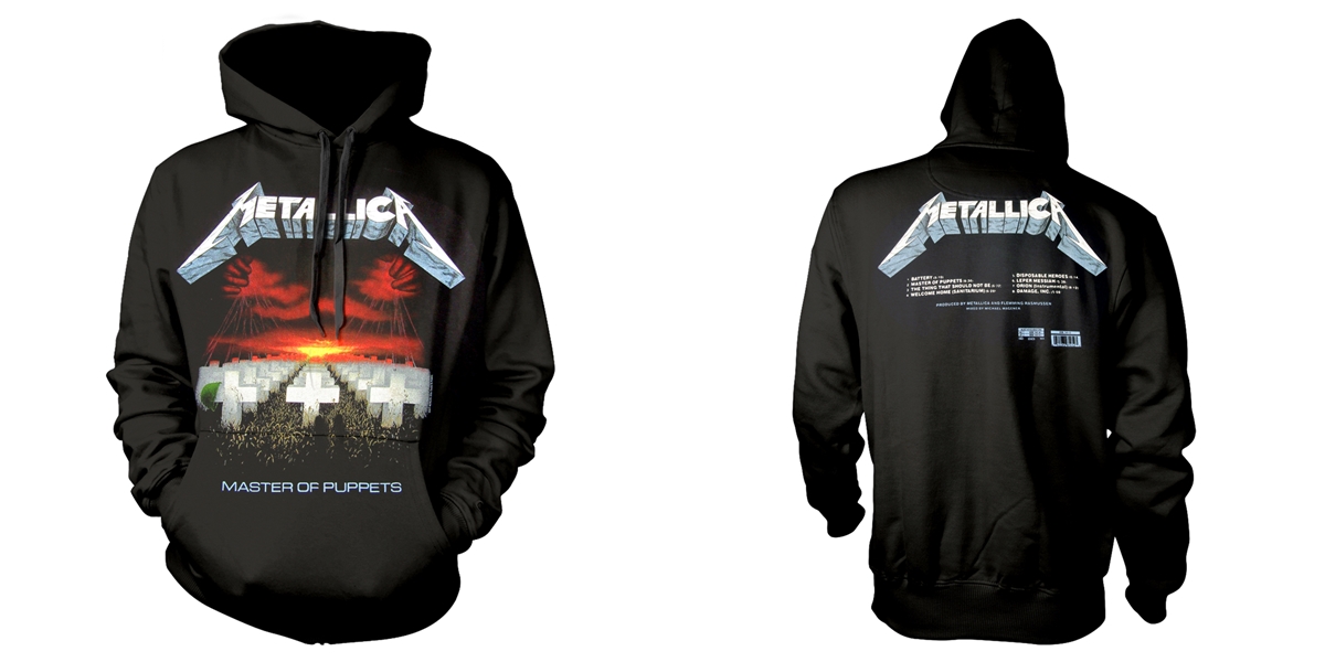 METALLICA - HOODIE, MASTER OF PUPPETS TRACKS