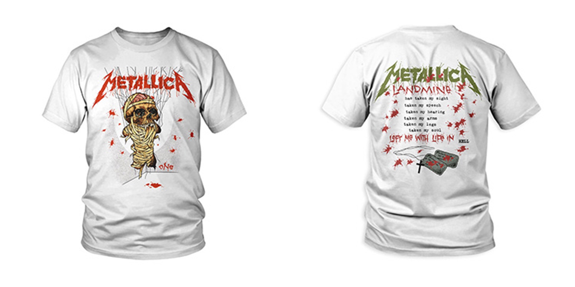 METALLICA - T-SHIRT, ONE LANDMINE