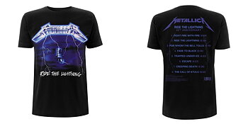 METALLICA - T-SHIRT, RIDE THE LIGHTNING TRACKS