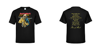IRON MAIDEN - T-SHIRT, PIECE OF MIND TRACKS