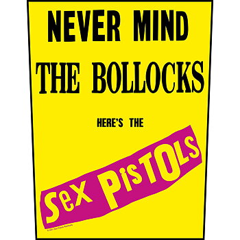 SEX PISTOLS - BACK PATCH, NEVER MIND THE BOLLOCKS YELLOW