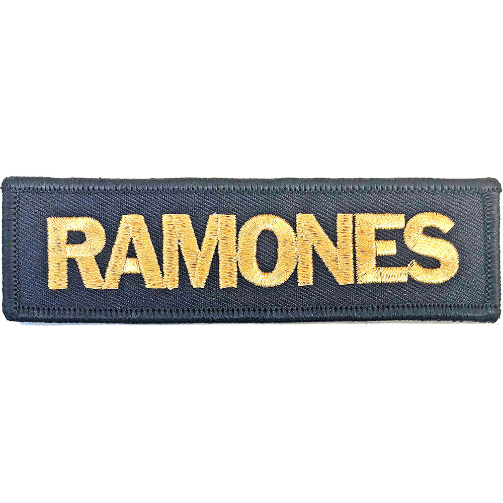 RAMONES - PATCH, GOLD LOGO - 2
