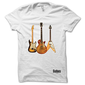 GUITARS THE MUSEUM - T-SHIRT, THREE GUITARS (VIT)