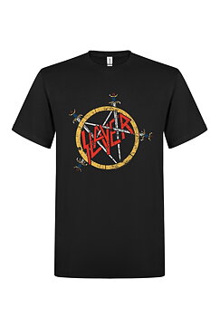 SLAYER - T-SHIRT, PENTAGRAM DISTRESSED