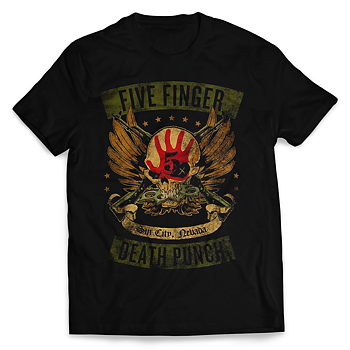 FIVE FINGER DEATH PUNCH - T-SHIRT, LOCKED & LOADED