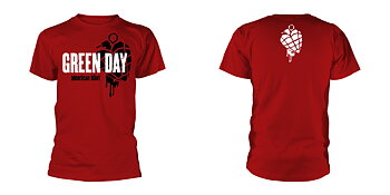 GREEN DAY  - T-SHIRT, AMERICAN IDIOT HEART GRENADE (RED)
