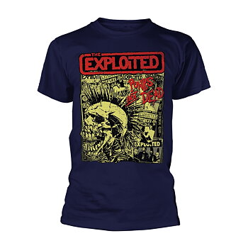 EXPLOITED, THE - T-SHIRT, PUNKS NOT DEAD (ALBUM) (NAVY)