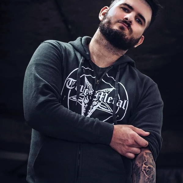 True Metal Brand - Occult Grey Zip-Hood - 3