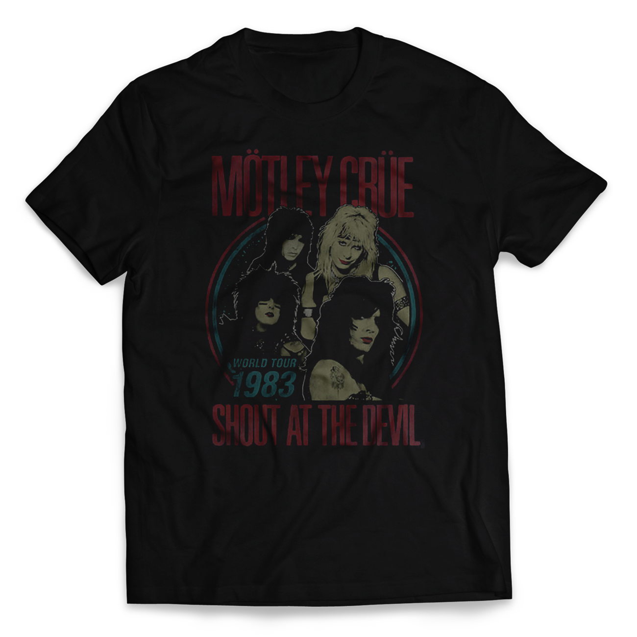 MOTLEY CRUE - T-SHIRT, VINTAGE WORLD TOUR DEVIL