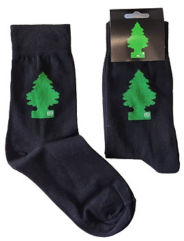 WUNDER-BAUM - SVARTA STRUMPOR GRÖN LOGO