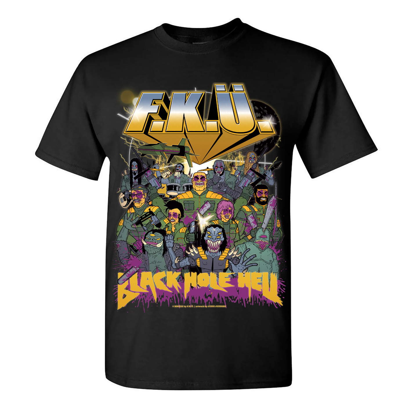 F.K.Ü - T-SHIRT, BLACK HOLE HELL (BLACK) - 2
